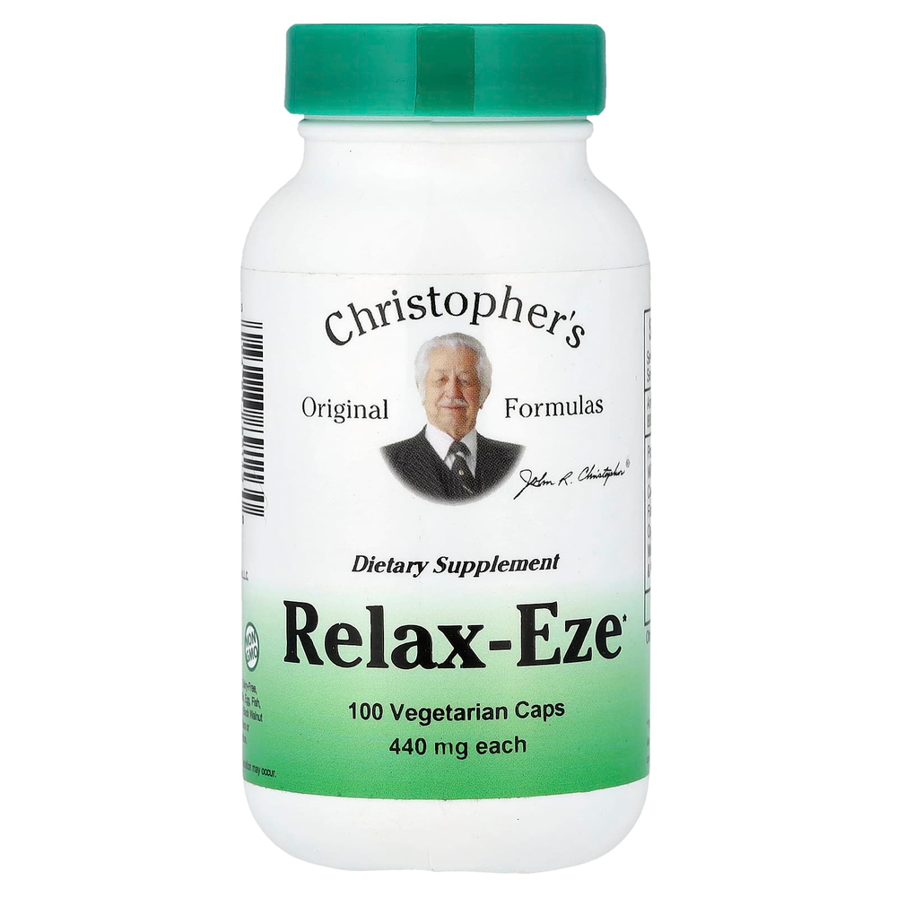 Christopher's Original Formulas, Relax-Eze, 100 вегетарианских капсул
