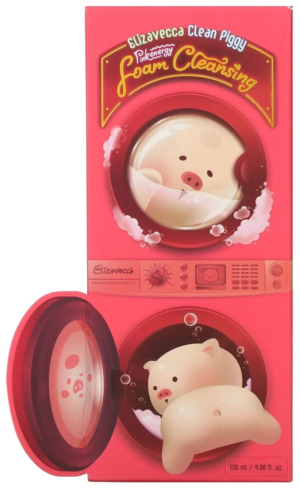 Ягодная пенка для умывания Elizavecca Clean Piggy Pinkenergy Foam Cleansing 120 мл.