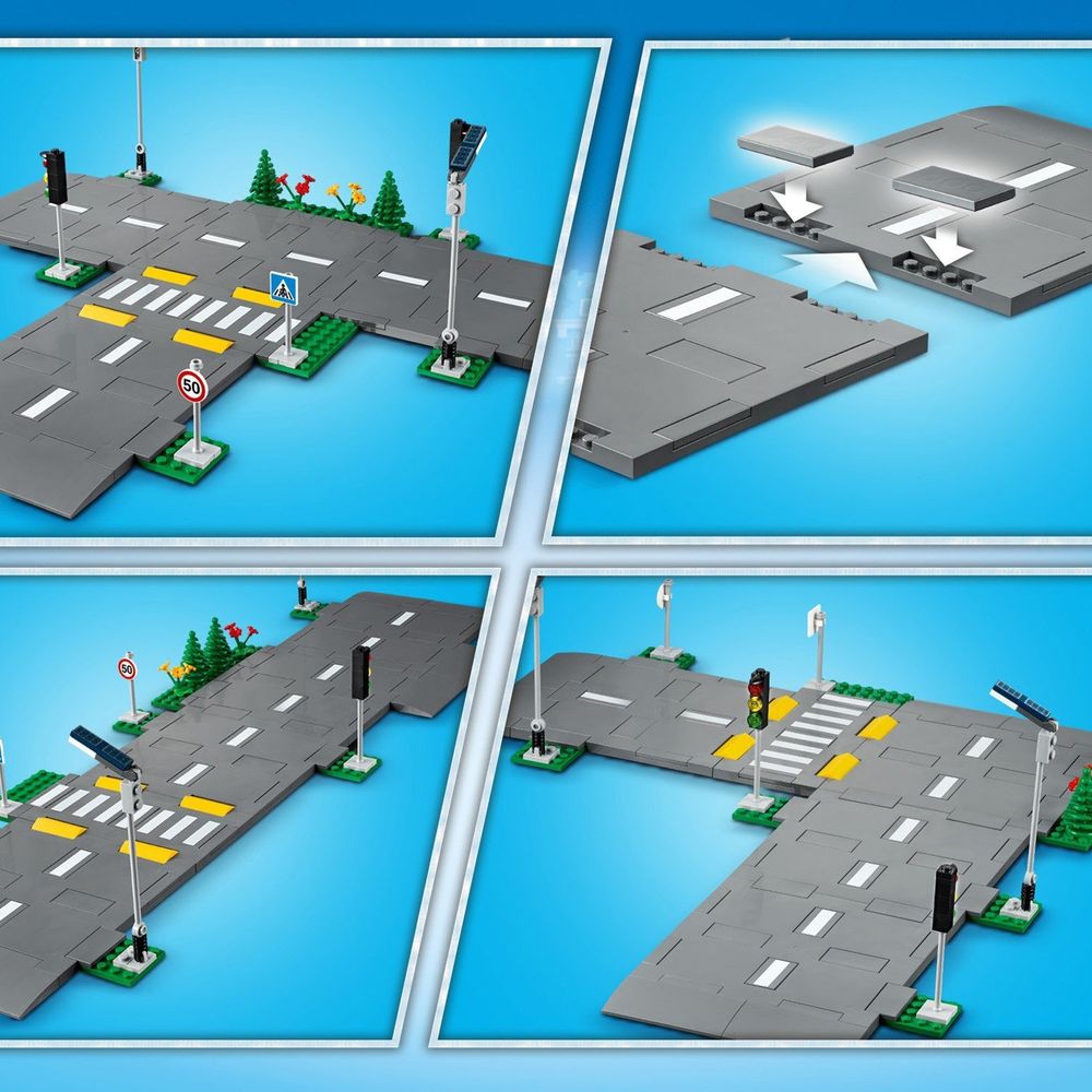 Конструктор LEGO 60304 City Дорожные пластины Перекрёсток