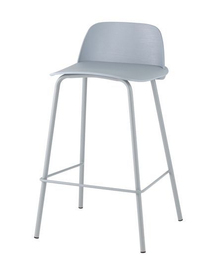 Стул полубарный Mist серо-голубой