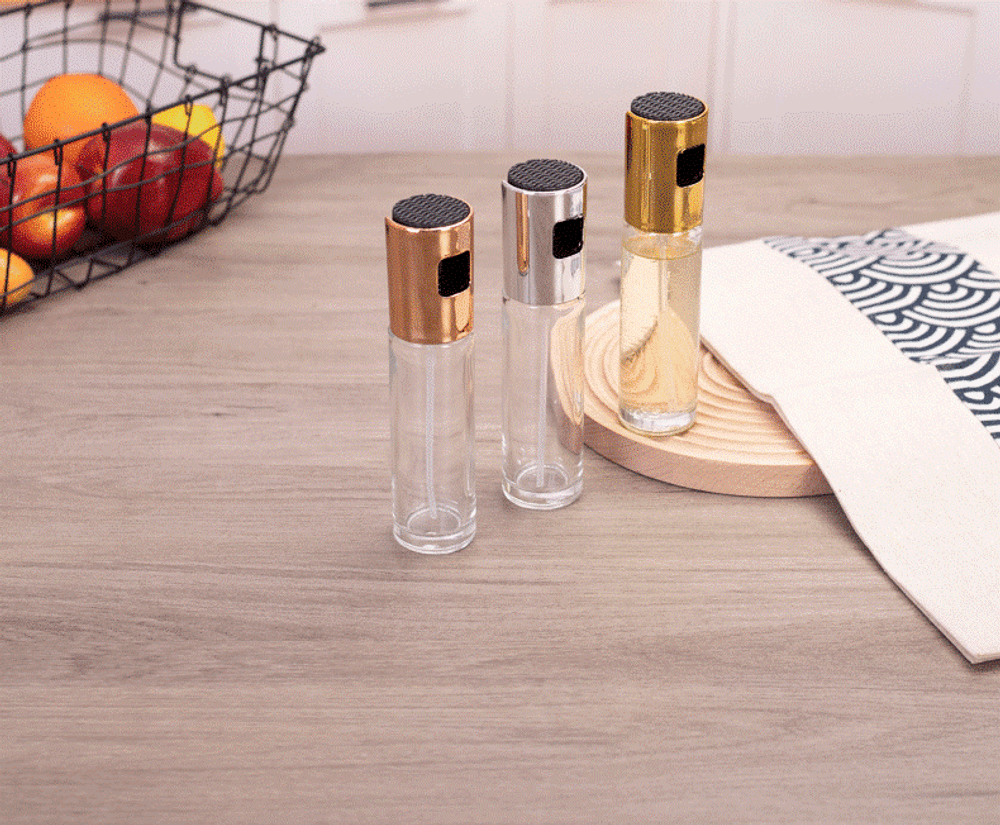 Дозатор для масла с распылителем, 100 мл, золото