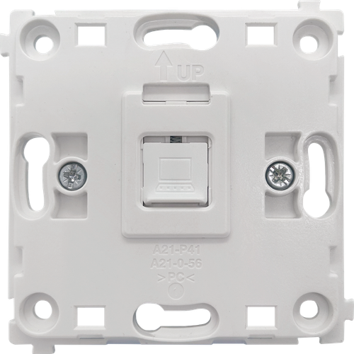Механизм розетки RJ45 White одиночная с центральным расположением, cat.6/ClassE-8, серия DA