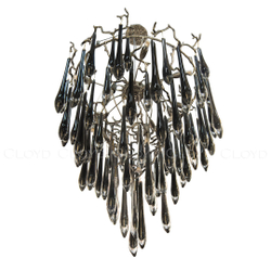 Люстра Cloyd SURINAM C14 / Ø70 см - серебро темн. - черн. стекло (арт.11288)