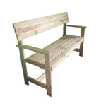 Лавочка садовая со спинкой DYATEL Кострома с подлокотниками 1300мм