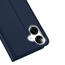Чехол книжка из PU кожи синего цвета от Dux Ducis для Samsung Galaxy A07 4G, серия Skin Pro Series Case