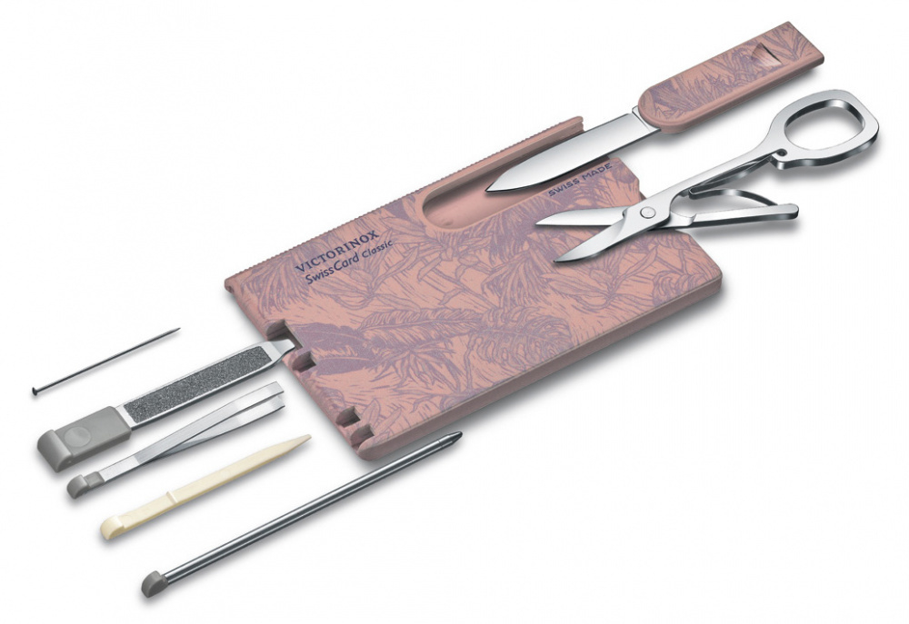 Швейцарская карта Victorinox SwissCard Classic  (0.7155) розовый коробка подарочная