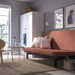 3-местный диван-кровать - IKEA NYHAMN/НЮХАМН ИКЕА, 90х97х200 см, розовый