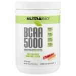 NutraBio, BCAA 5000, клубничный лимонад, 452 г (1 фунт)