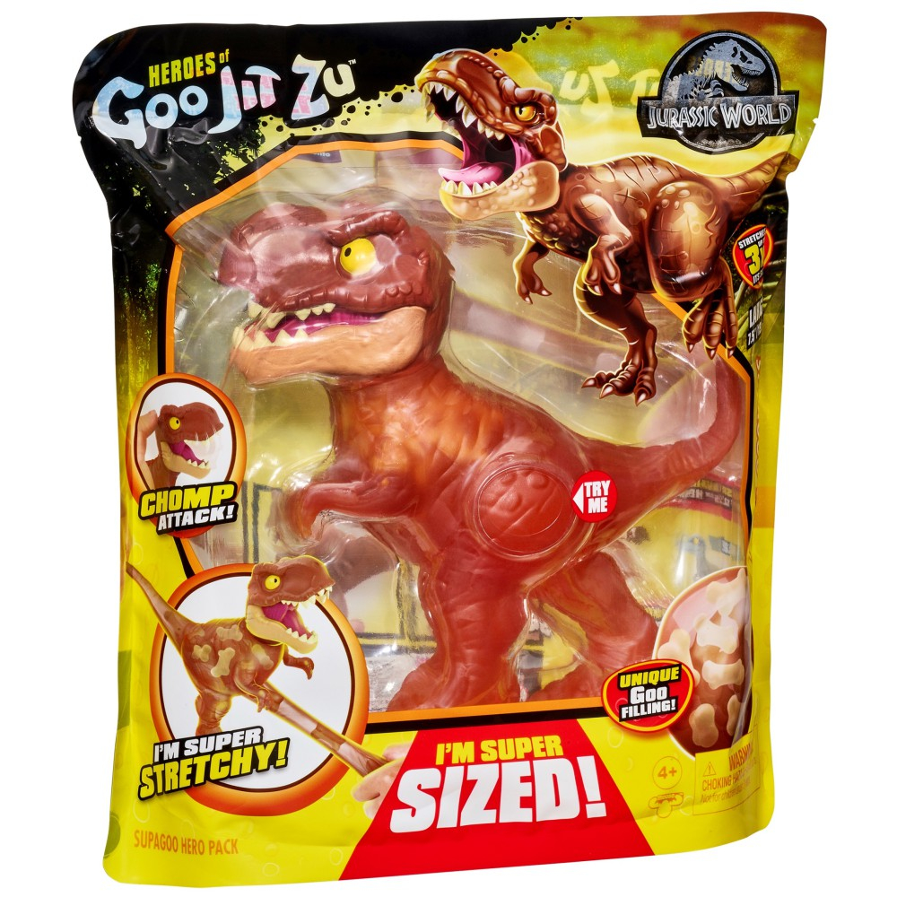 Goo Jit Zu Jurassic World - Растягивающаяся фигурка динозавра T-Rex Supagoo GOJ41307