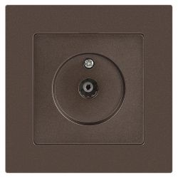 Розетка Intro Accent 6-301-08 TV одиночная, IP20, СУ, бронза | Intro