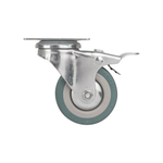 Опора колесная со стопором и площадкой WL/B-60R/50 kg (brake) резина