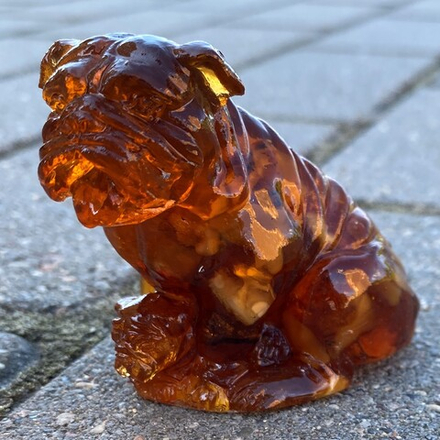 Английский бульдог с щенком