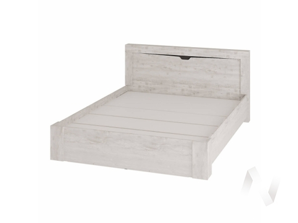 Кровать КР-15 МС Леонардо (бетон пайн светлый/бетон пайн светлый; графит)