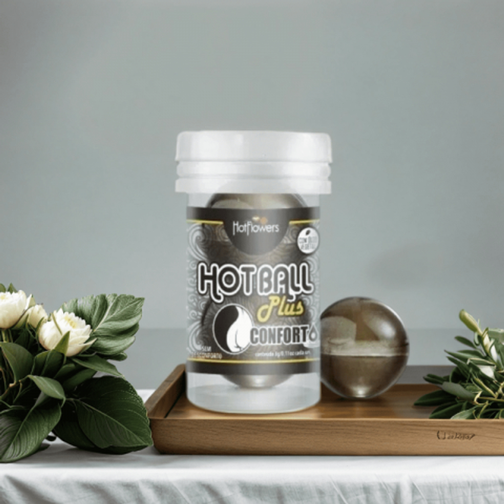 Анальный лубрикант HOT BALL CONFORTO на масляной основе в виде 2 шариков