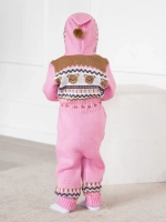 Вязаный комбинезон для новорожденных и малышей на молнии