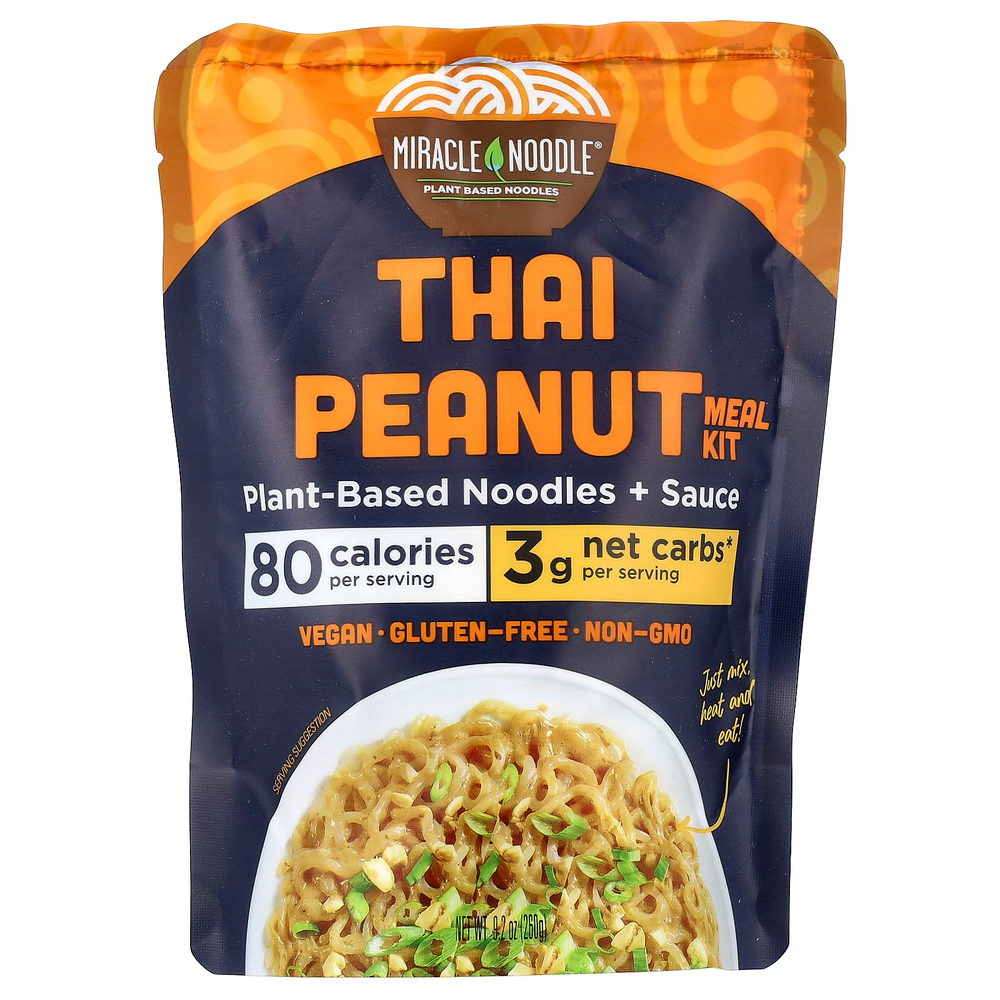 Miracle Noodle, набор блюд, тайский арахис, 260 г (9,2 унции)