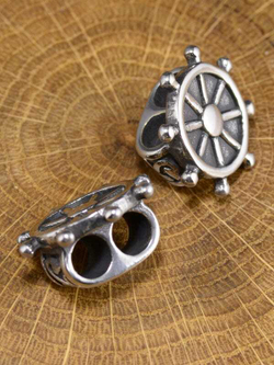 Бусина-кулон «Штурвал» из нержавеющей стали