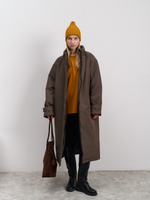 Пальто женское демисезонное "Ливерпуль" коричневый