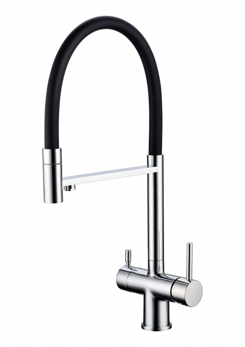 Смеситель для кухни Grocenberg GB4099 с гибким изливом Хром