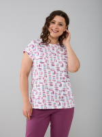 Футболка Фкл-104/экрю-цветныемазки