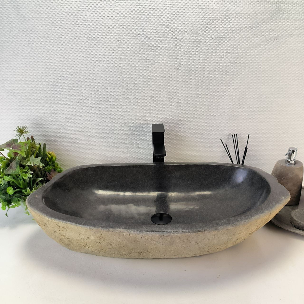 Раковина из речного камня RS-63532 (75*43*17) 0125