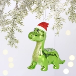 Ёлочная игрушка «Весёлый динозавр» 4*13*11.5 см, Салатовый