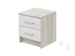 Тумба прикроватная ТБ 601 Спальня Гармония (дуб крафт серый/дуб крафт белый)