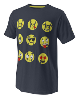 Футболка для мальчика теннисная Wilson Emoti-Fun Tech Tee B - india ink