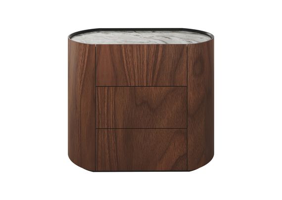 Комод Lagom 3 ящика ширина 90 см (орех, камень OV2)