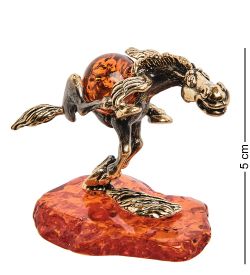 Народные промыслы AM-3029 Фигурка «Пегас» (латунь, янтарь)
