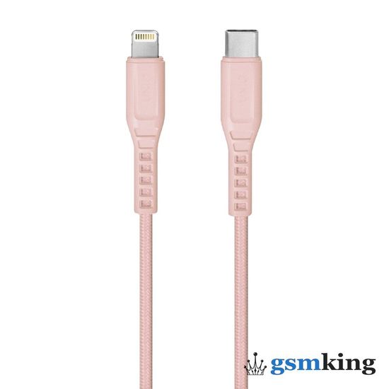 Uniq FLEX USB-C to Lightning Short Cable (1.2m) Pink