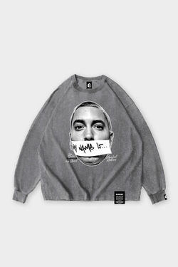 Лонгслив SHMOT "EMINEM" GARMENT DYE Серый