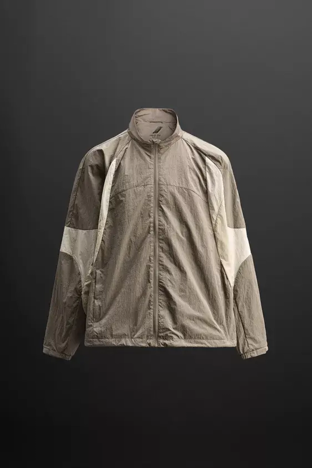 ZARA КУРТКА В СТИЛЕ КОЛОР-БЛОК ИЗ ВЫСОКОТЕХНОЛОГИЧНОЙ ТКАНИ, ПЕСОЧНЫЙ