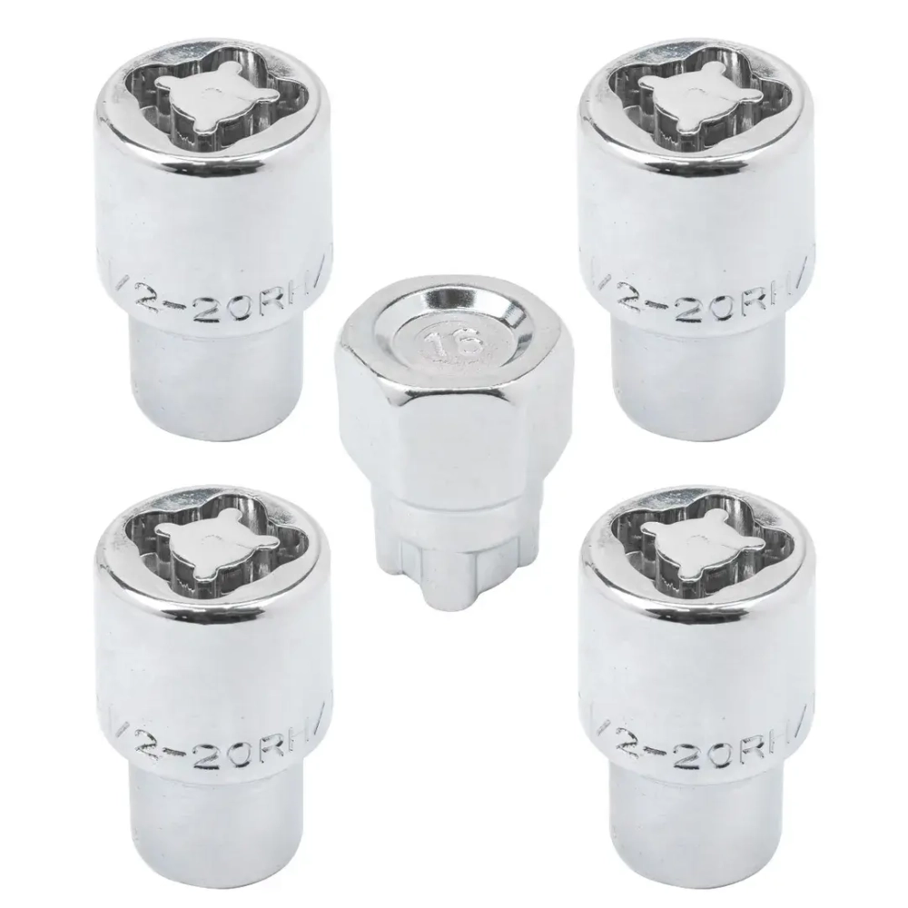 Набор секретных гаек на колесные диски 1/2''RH 5пр. Forsage F-644205