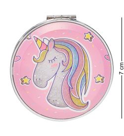 WW-134/6 Зеркало круглое «Радужный единорог»