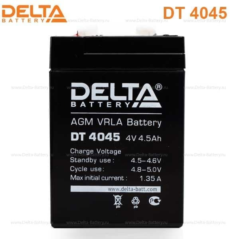 Аккумуляторная батарея Delta DT 4045 (4V / 4.5Ah)