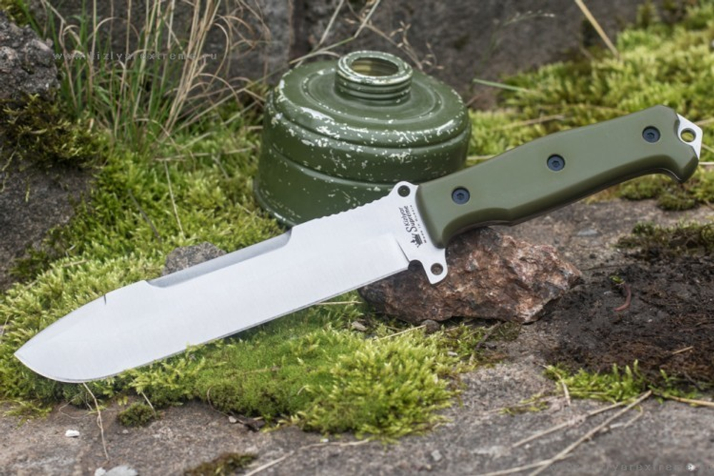 Нож выживания Survivalist X D2 StoneWash Green G10