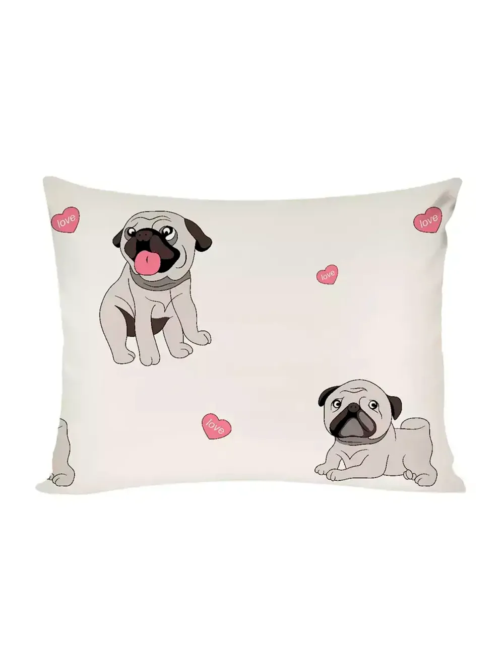 Постельное белье Полисатин Мечта "Мопсики" 1,5-сп Наволочка 50х70 см 1 шт Простынь 150x215 смПододеяльник 145x215 см