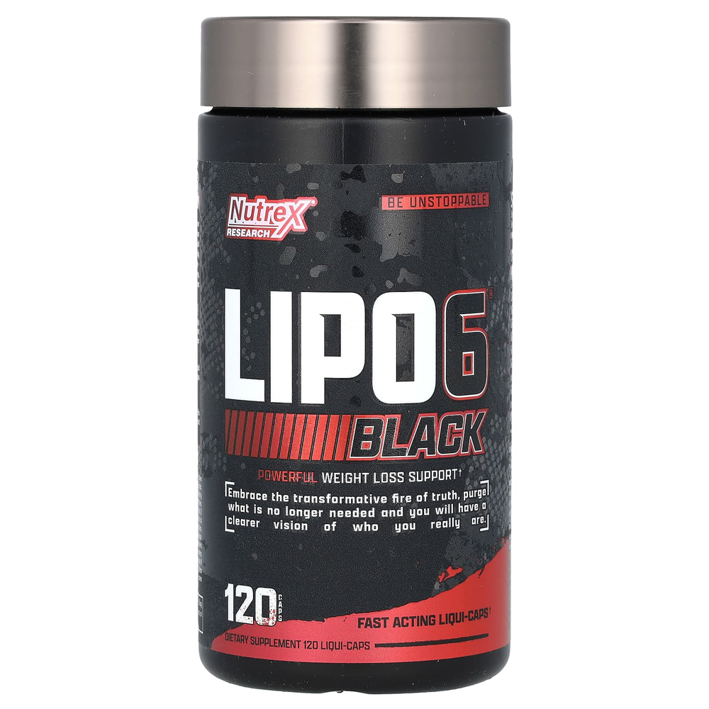 Nutrex Research, LIPO 6 Black, добавка для снижения веса, 120 капсул
