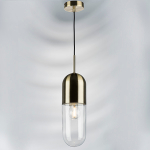 690011 Подвесной светильник RAMO 1х40W E27 БРОНЗА/ПРОЗРАЧНЫЙ