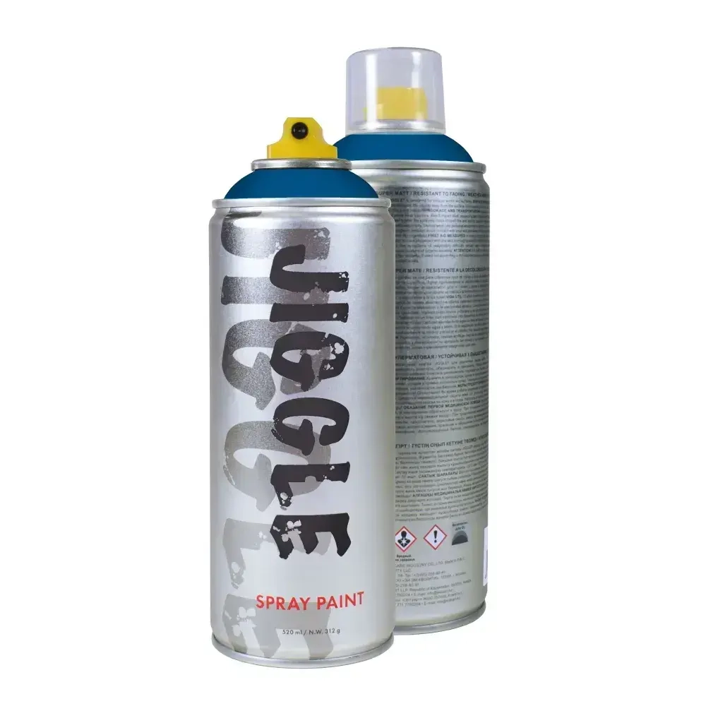 Аэрозольная краска для граффити в баллончике JIGGLE PRO суперматовая, 520 мл, NAVY / Морской