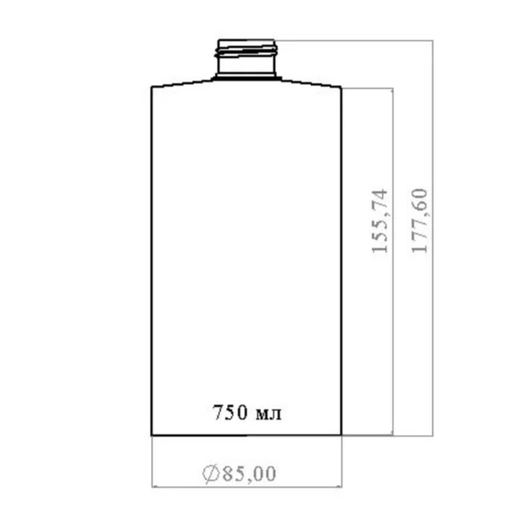 Флакон ПНД 750 мл (24) Белый цилиндр