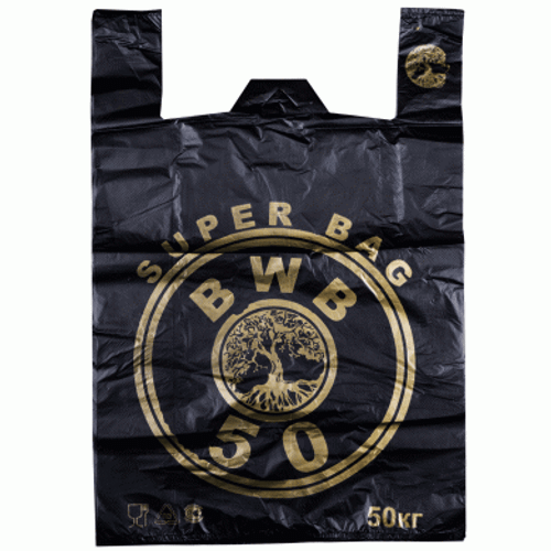 Майка "БМВ" ЧЕРНЫЙ 50кг 43*67 см "Эко" 18гр 750шт/15уп/50шт