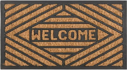 Коврик кокосовый "Добро пожаловать (ромб)" 40х60 см