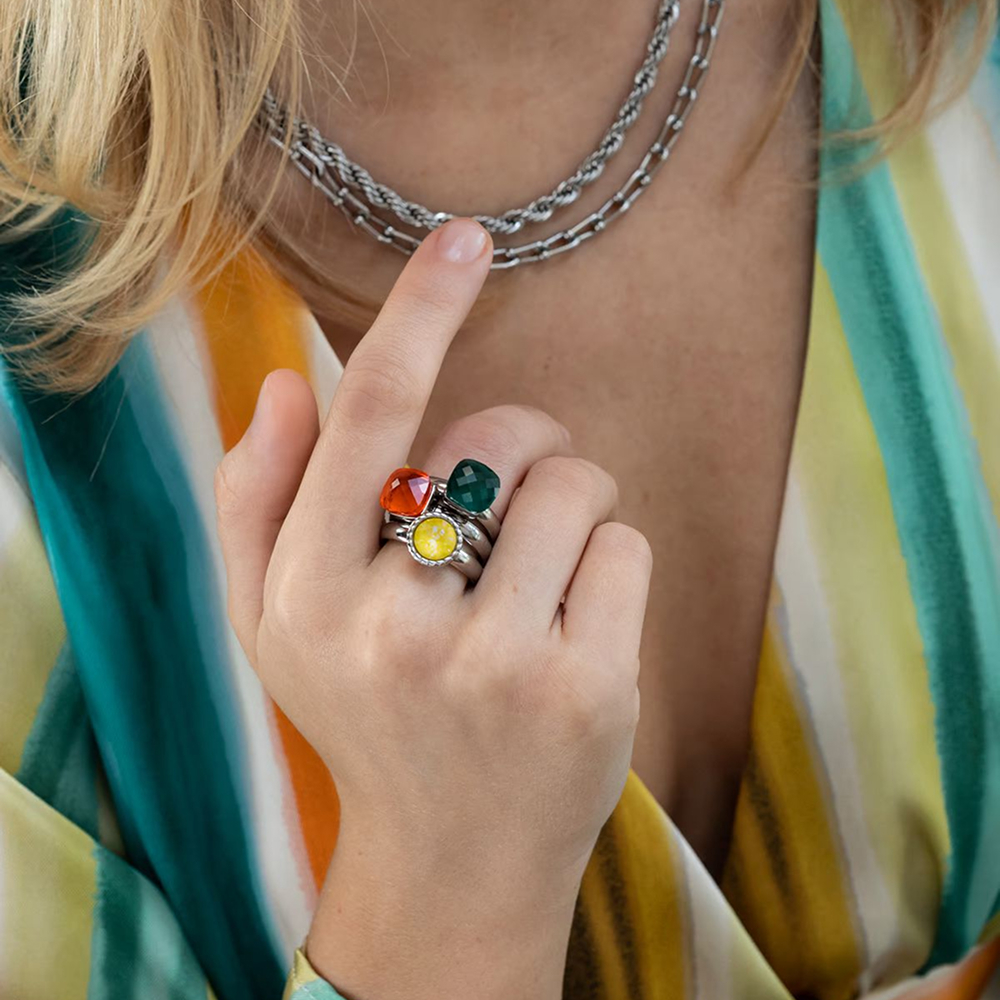 Кольцо Qudo FIRENZE 18.5 (S) Blue Zircon 107000/40-4601 18.5 размер 18,5