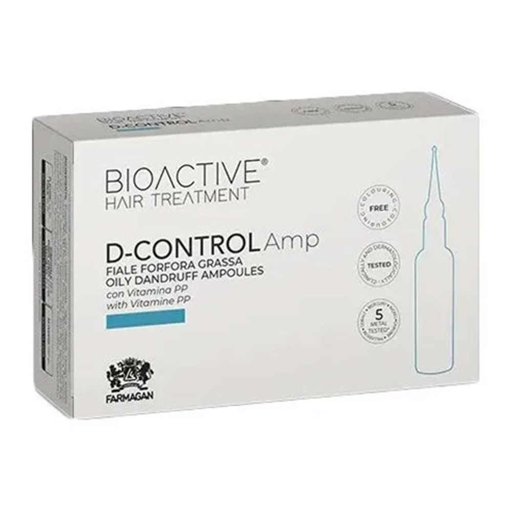 Лосьон в ампулах против жирной перхоти Farmagan Bioactive Treatment Oily Dandruff Ampoules 10x7,5мл
