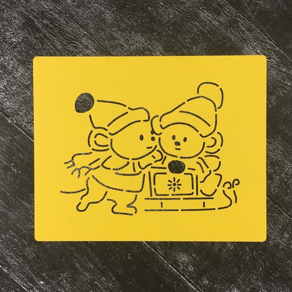 Мышки на санках №1