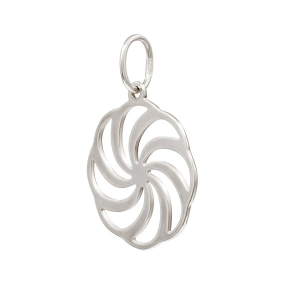 Подвеска Аревахач - кулон из серебра, вид полубоком сзади