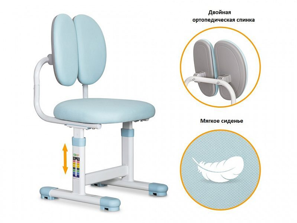 Комплект растущей детской мебели Mealux EVO BD-24 парта + стул + надстройка + подставка + выдвижной ящик + светильник + стаканчики + накладка