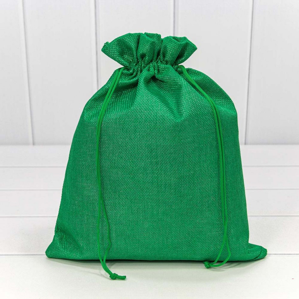 Мешочек 26х32см Лен искусственный (Зеленый)